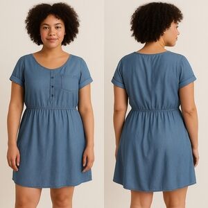 H&M Divided Size 10 Chambray Dress BlueCute and casual H&M Divided chambray dr